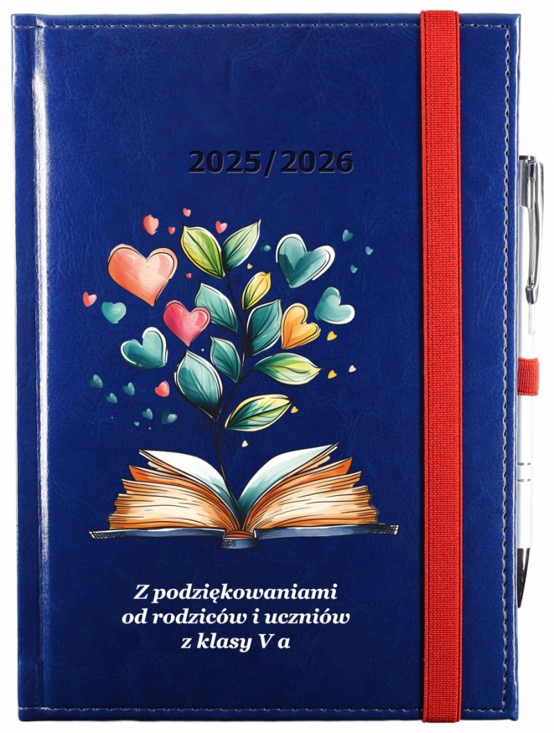 okładka kalendarza nauczyciela z nadrukiem UV