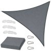 Żagiel Ogrodowy Przeciwsłoneczny Wodoodporny Trójkąt Szary 400x400 cm
