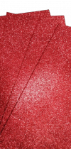 Arkusze piankowe brokatowe A4 czerwony 5szt
