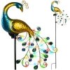 Lampa ogrodowa solarna- kolorowy paw
