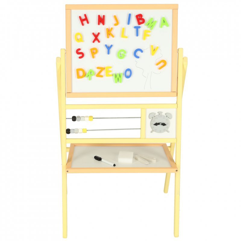 Tablica magnetyczna kredowa drewniana liczydło literki 30x56x90cm