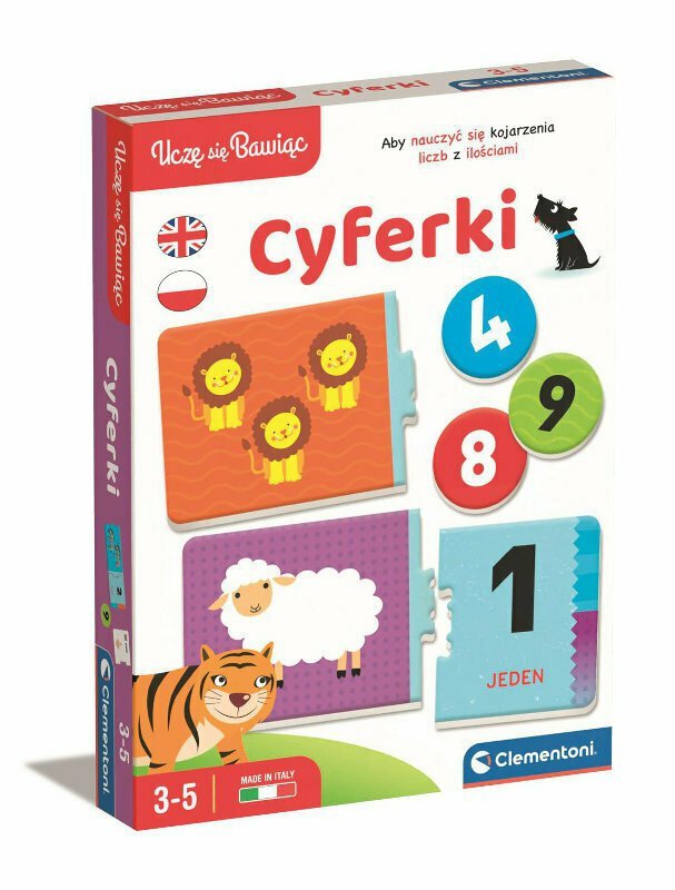 Cyferki  Uczę się bawiąc puzzle 3+