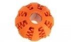 Zabawka dla psa kula gryzak silikonowa 5cm pomarańczowa