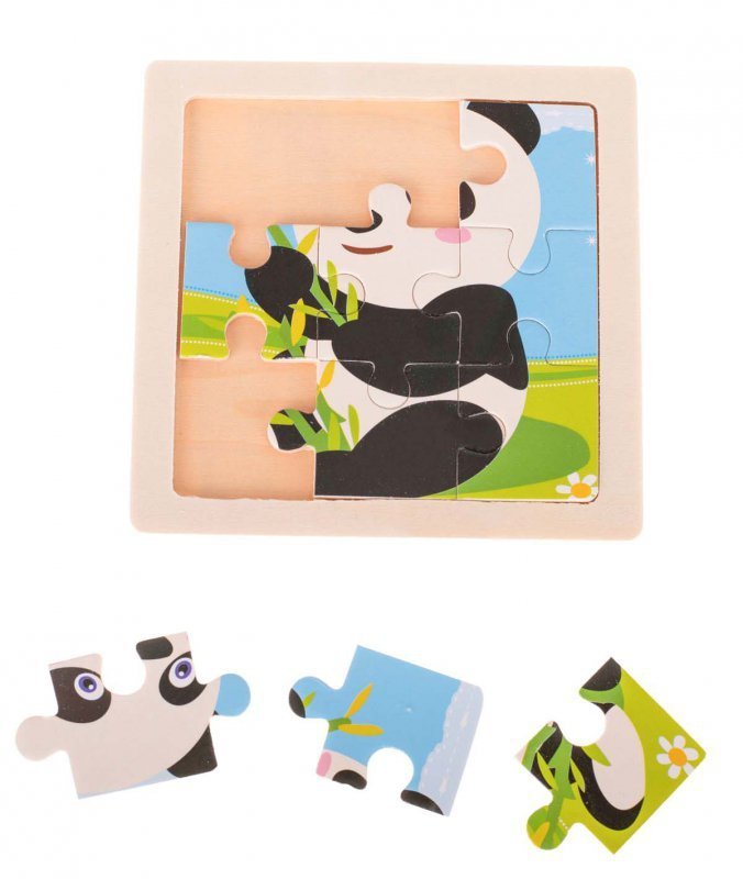 Puzzle-drewniane-układanka-panda-9-el.-11x11-cm-1