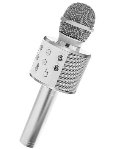 Mikrofon-dla-dzieci-karaoke-z-głośnikiem-srebrny-23x7,5-3
