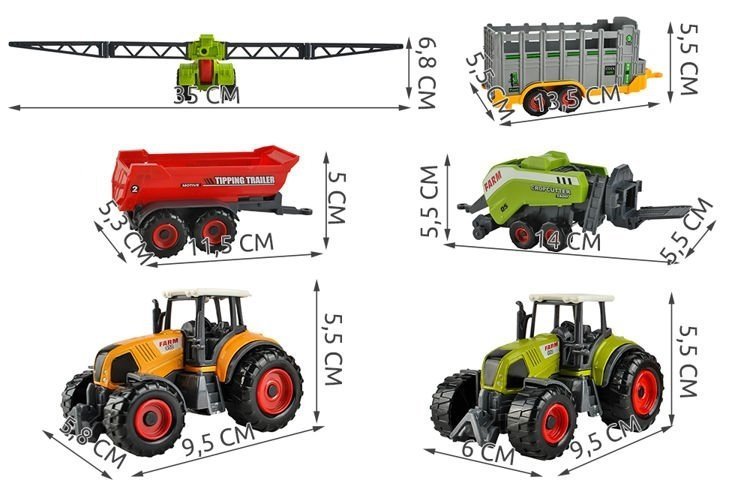 Farma-zestaw-maszyn-rolniczych-6szt-traktor