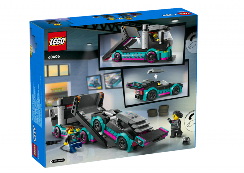 Klocki LEGO CITY Samochód Wyścigowy I Laweta 328 Elementów 