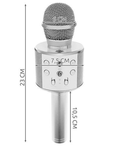Mikrofon-dla-dzieci-karaoke-z-głośnikiem-srebrny-23x7,5-4