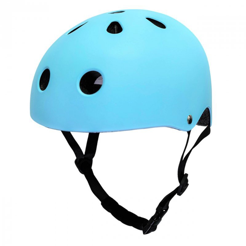 Kask rowerowy dla dziecka  dziecięcy regulowany LED M 55-58cm niebieski