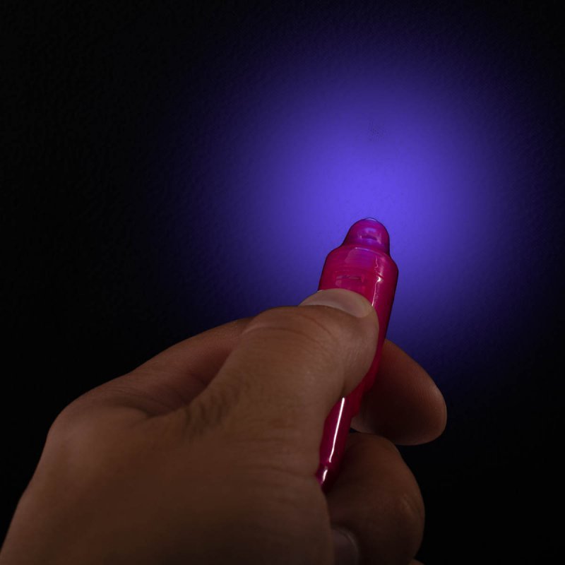 Długopis UV z LED niewidzialne napisy- niebieski