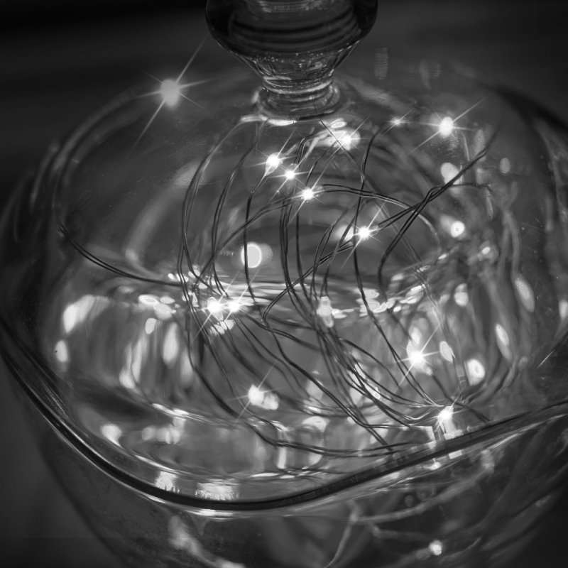 Lampki LED druciki dekoracyjne świąteczne choinkowe 5m 50LED zimny biały