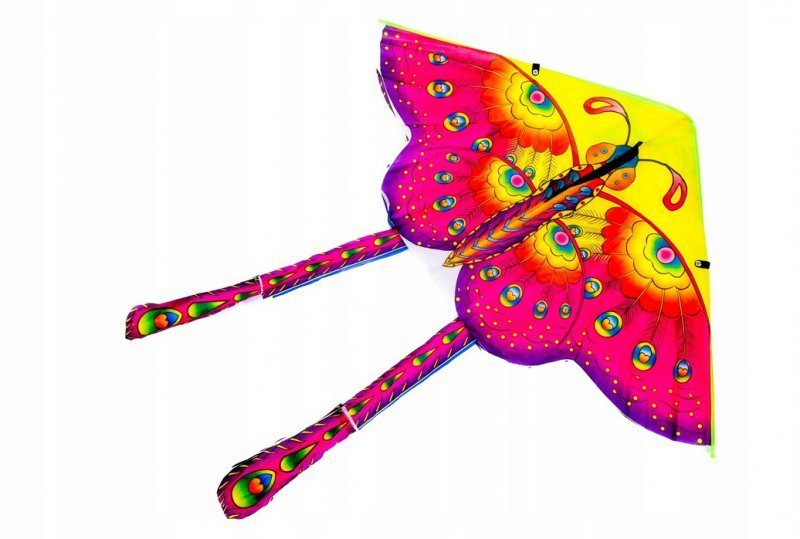 Latawiec duży 90 cm motyl różowy