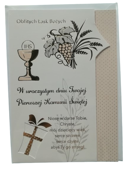 Kartka na komunię składana