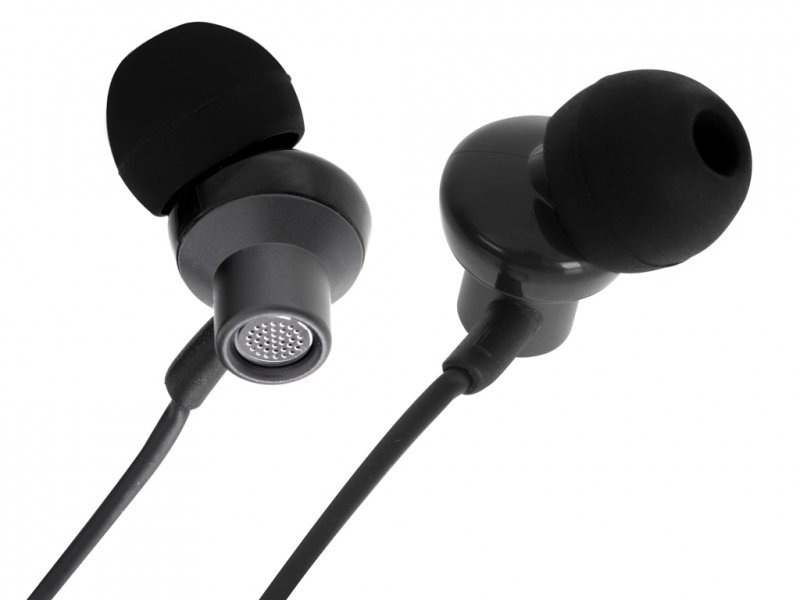 Słuchawki douszne przewodowe jack 3,5mm czarna