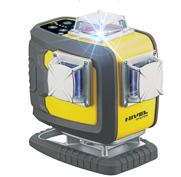 Nivel System CL4D-B Niebieski multi-laser krzyżowy (4 x 360°), Bluetooth + LP36