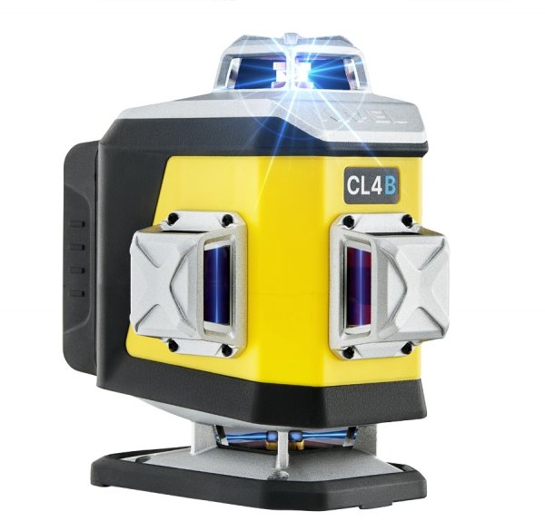 Nivel System CL4B Niebieski multi-laser krzyżowy (4 x 360°), Bluetooth + Tyczka LP36