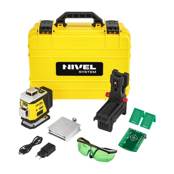 Nivel System CL4G Zielony multi-laser krzyżowy (4 x 360°), Bluetooth + Statyw SJJM1EX + CLS4