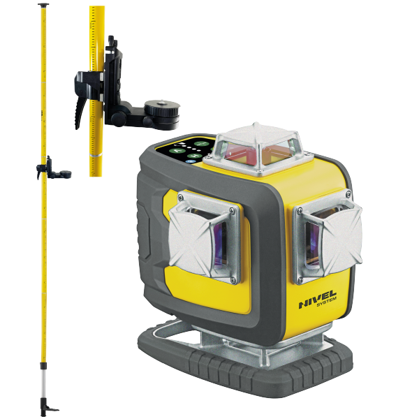 Nivel System CL4D-B Niebieski multi-laser krzyżowy (4 x 360°), Bluetooth + LP36