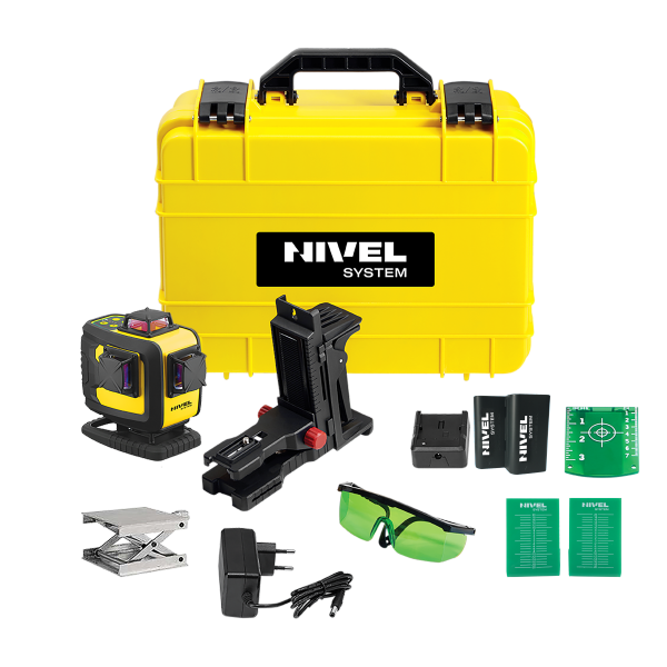 Nivel System CL4D-G Zielony multi-laser krzyżowy (4 x 360°), Bluetooth + Statyw SJJM1EX