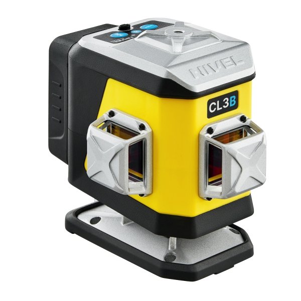 Nivel System CL3B Niebieski multi-laser krzyżowy (3 x 360°), Bluetooth + Tyczka LP36