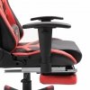Fotel gamingowy rozkładany z podnóżkiem GHOST-SIX czarno-czerwony