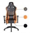 Fotel gamingowy GHOST X kolor czarno pomarańczowy