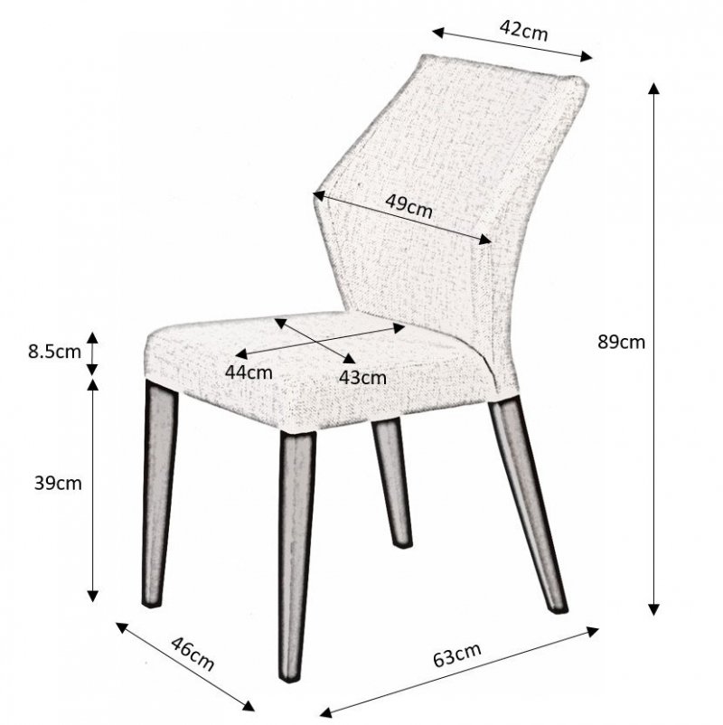 Krzesło ALESSANDRA kolor szary
