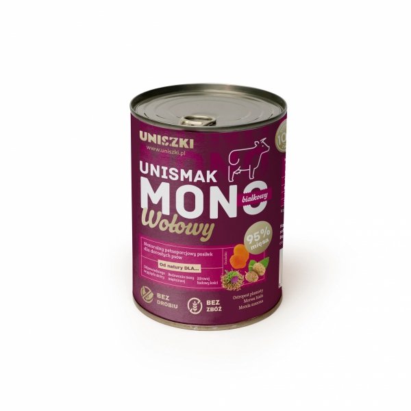 UNISZKI Karma mokra UNISMAK Mono Wołowina 400g