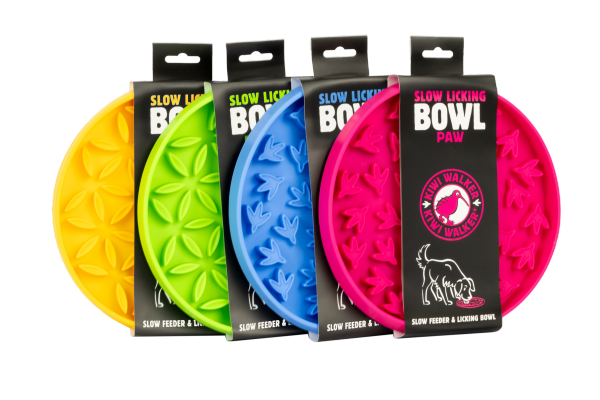 Kiwi Walker Slow Licking Bowl Paw Maxi – miska spowalniająca jedzenie i lizanie dla psa i kota niebieska