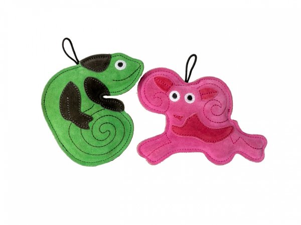 ZESTAW! Kiwi Walker Leather Animals KOZIOROŻEC + KAMELEON