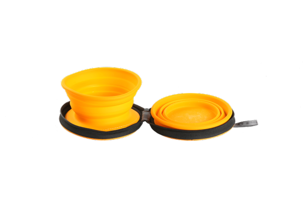 Kiwi Walker TRAVEL DOUBLE BOWL zestaw misek turystycznych różowych