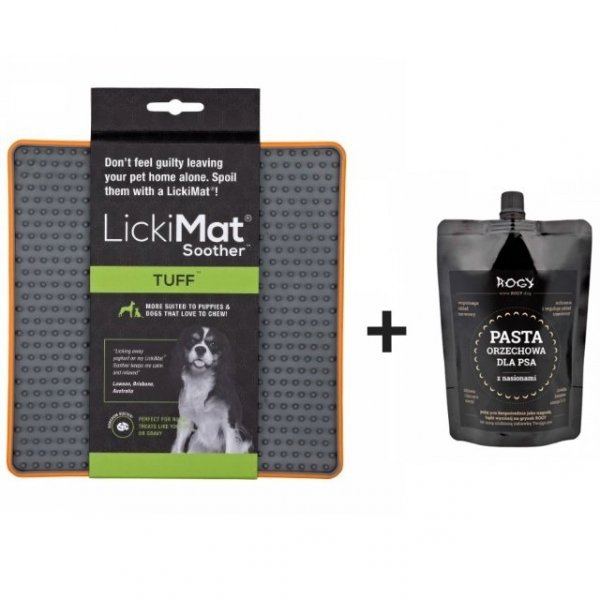 LickiMat® Tuff™ Soother™ + Pasta orzechowa dla psa ROGY ZESTAW