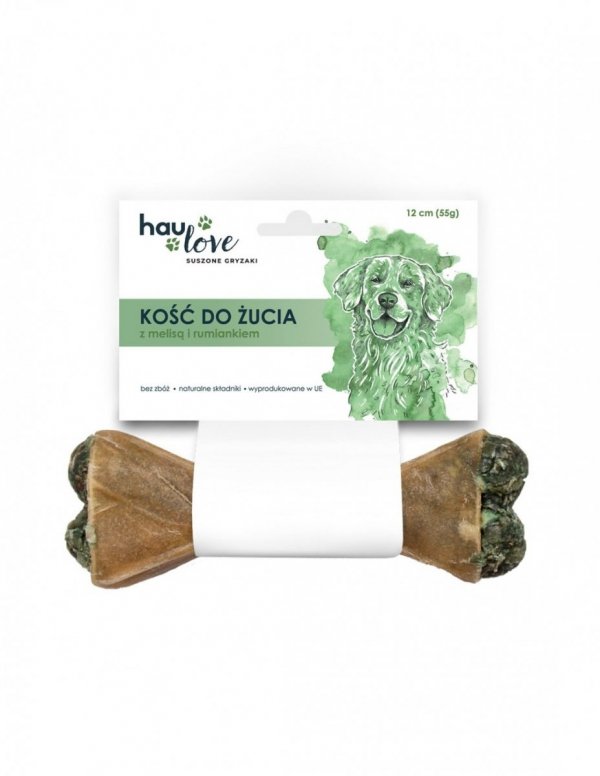 HAULOVE Kość do żucia z melisą i rumiankiem 12cm