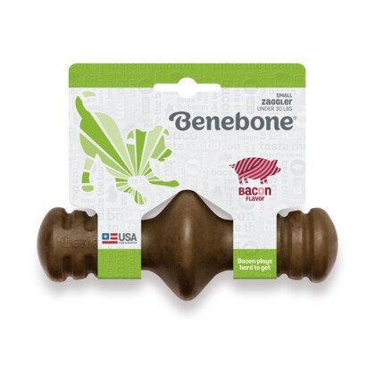 Gryzak dla psa Benebone Zaggler S Bekon