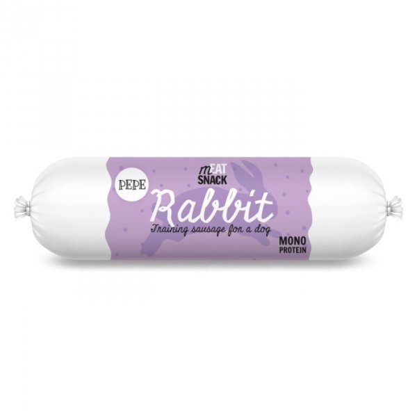 Paka Zwierzaka Kiełbaska PEPE Rabbit Królik 200g