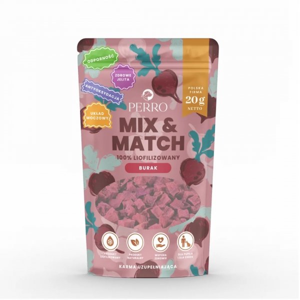 PERRO MIX &amp; MATCH Burak Przysmaki liofilizowane 20g
