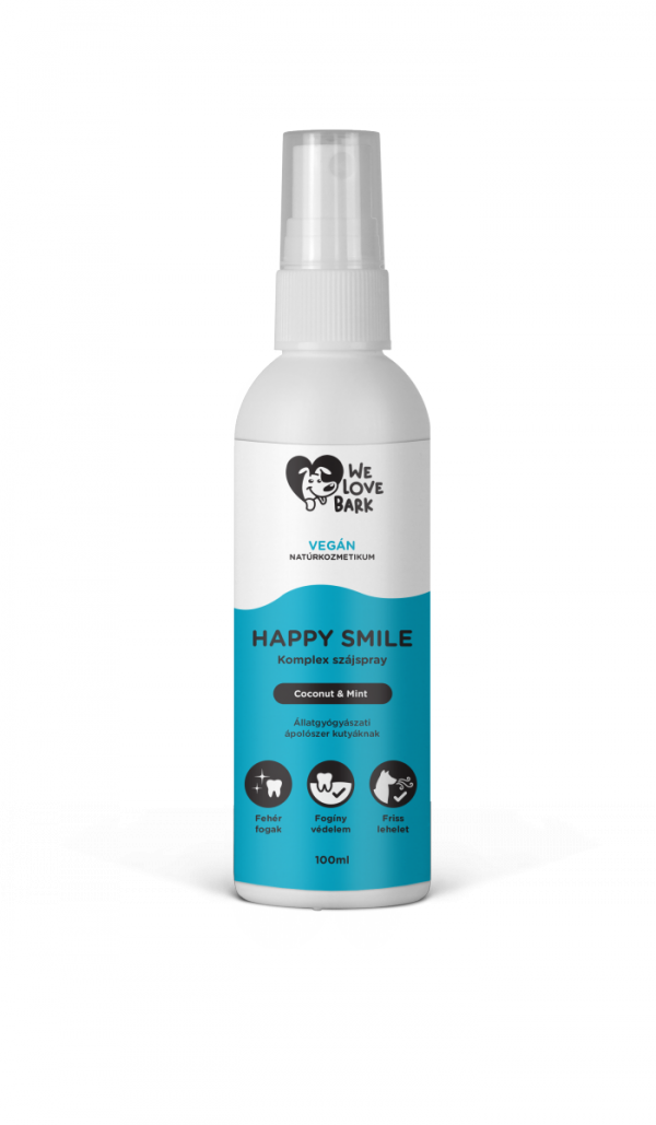 We Love Bark HAPPY SMILE Coconut &amp; Mint Kompleksowy spray doustny 100ml