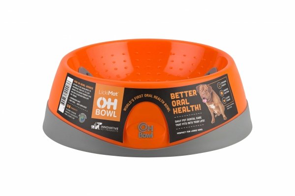 OH Bowl® Miska dbająca o higienę jamy ustnej psa Pomarańczowa rozmiar S