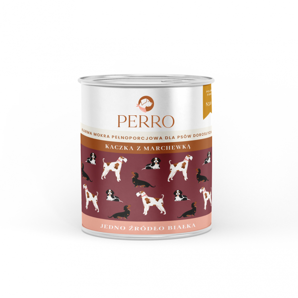 PERRO Kaczka z marchewką karma mokra 850g