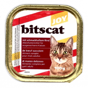 Bitscat Joy 2737 Szalka dla kota 100g z wołowiną