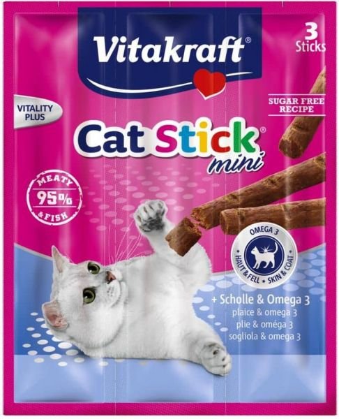 Vitakraft 2181 Cat Stick mini 3szt Flądra Omega