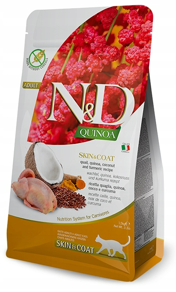ND Cat NG 5837 Adult Quinoa 1,5kg Skin&amp;Coat Quail