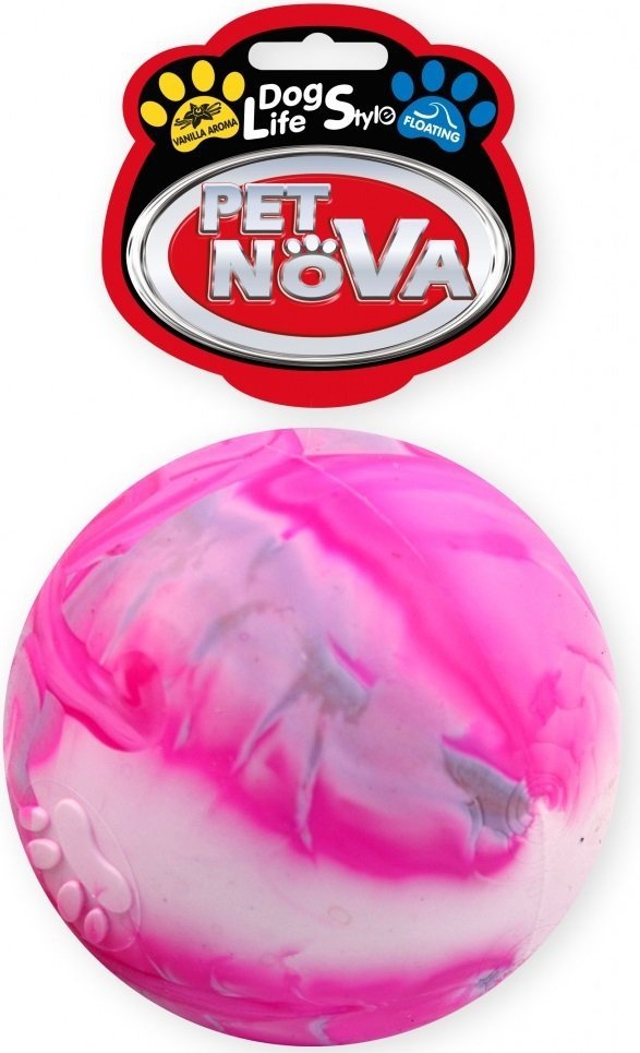 Pet Nova 0713 Piłka multikolor pełna 8cm vanilia