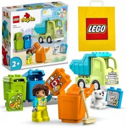Zestaw Prezent LEGO DUPLO 10987 ŚMIECIARKA Ciężarówka Wywrotka 2+ Torba