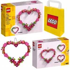 Zestaw Prezent LEGO Creator 40638 OZDOBA W KSZTAŁCIE SERCA Klocki 9+ Torba