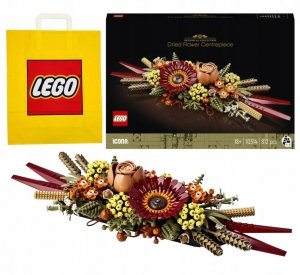 Zestaw Prezent Klocki LEGO ICONS 10314 STROIK Z SUSZONYCH KWIATÓW + Torba