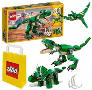 Zestaw Prezent LEGO Creator 31058 Potężne Dinozaury T-REX Klocki 7+ Torba