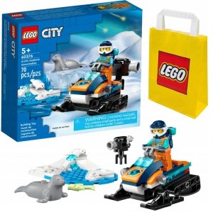Zestaw Prezent LEGO CITY 60376 Arktyczny Skuter Śnieżny Klocki 5+ Torba