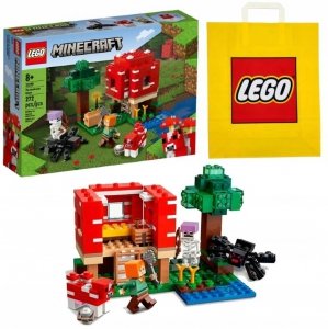 Zestaw Prezent LEGO Minecraft DOM w Grzybie Muchomor 272 Klocki 8+ Torba