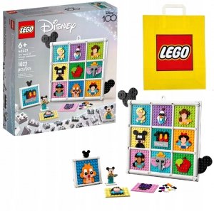Zestaw Prezent LEGO Disney 43221 Obraz 100 Lat Animowanych Postaci 6+ Torba